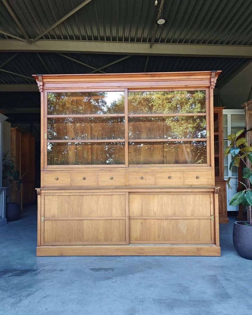 Antieke winkelkast | Art deco | Servieskast #3560, Huis en Inrichting, Gebruikt, -, 200 cm of meer, -