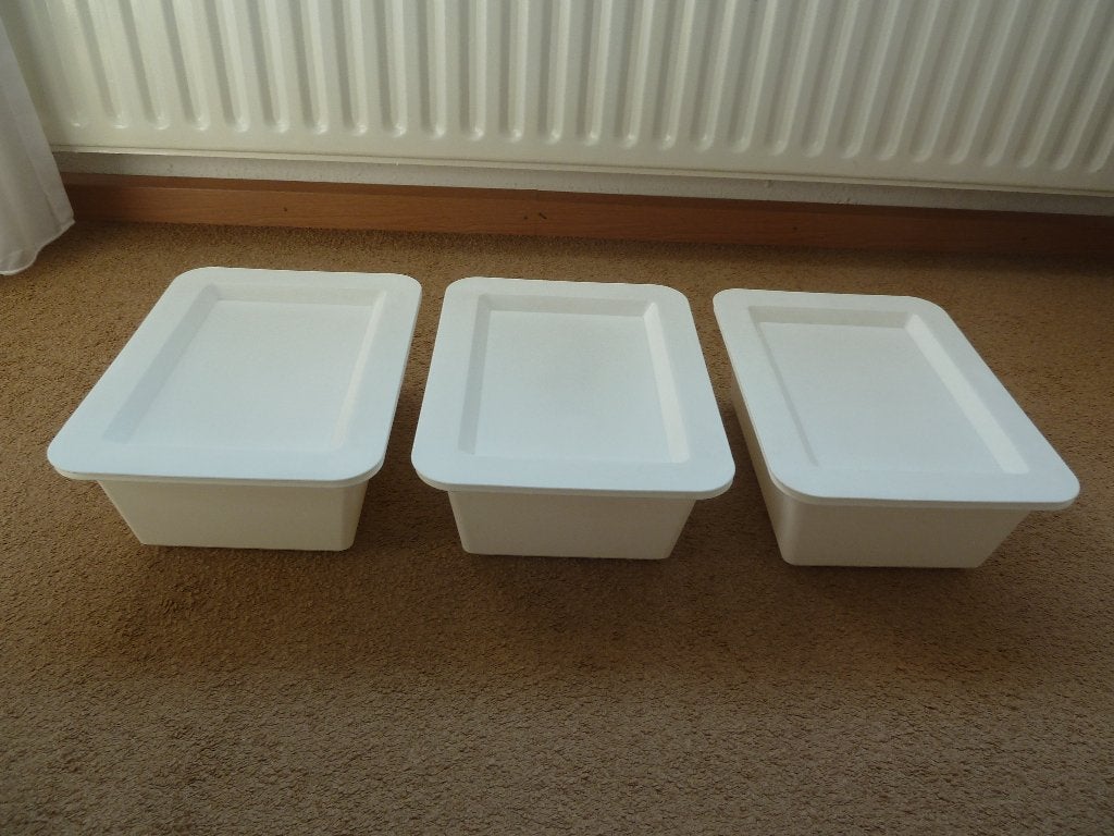 Ikea slugis opberg bakken 3 stuks nog nieuw, Minder dan 50 cm, Ophalen of Verzenden, Minder dan 40 cm, Minder dan 35 cm