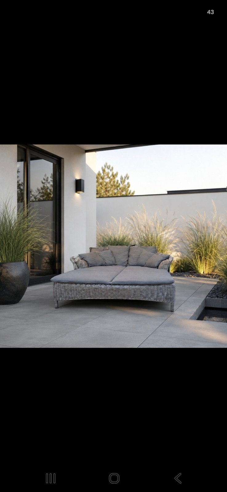 Valentine 4 Seasons Outdoor sunbed/ ligbed, Tuin en Terras, Zo goed als nieuw, Loungeset, Wicker, Bank
