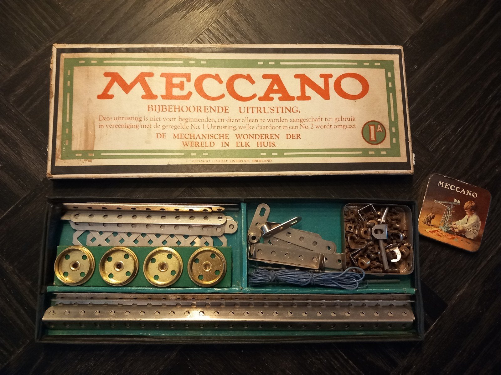 Vintage Meccano Bouwdoos - Bijbehorende Uitrusting 1A 1930s, Ophalen of Verzenden, ., ., .
