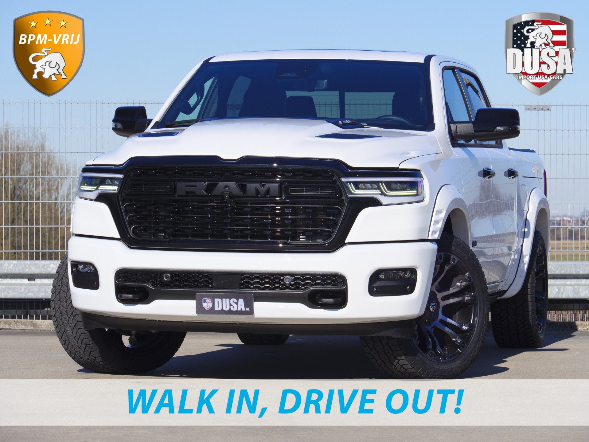 Dodge Ram | 1500 | Limited | Night | 3.0L Twin-Turbo I6 | Hi, Auto's, Automaat, 2438 kg, Zwart, Wit