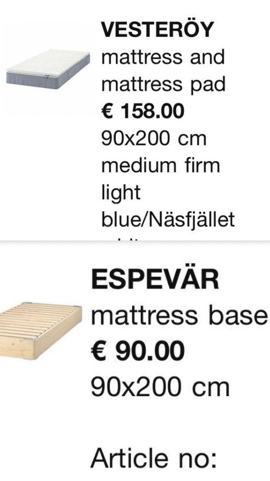 bed frame + mattress (single, 90x200), Minder dan 4 cm, Overige materialen, Ophalen of Verzenden, Zo goed als nieuw