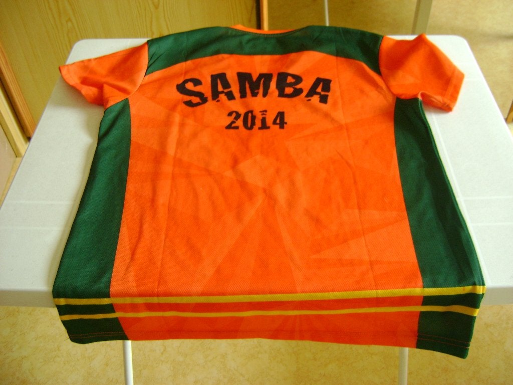 oranje heineken shirt mt l uit 2014 van samba, Ophalen of Verzenden, Zo goed als nieuw, Kleding, Heineken
