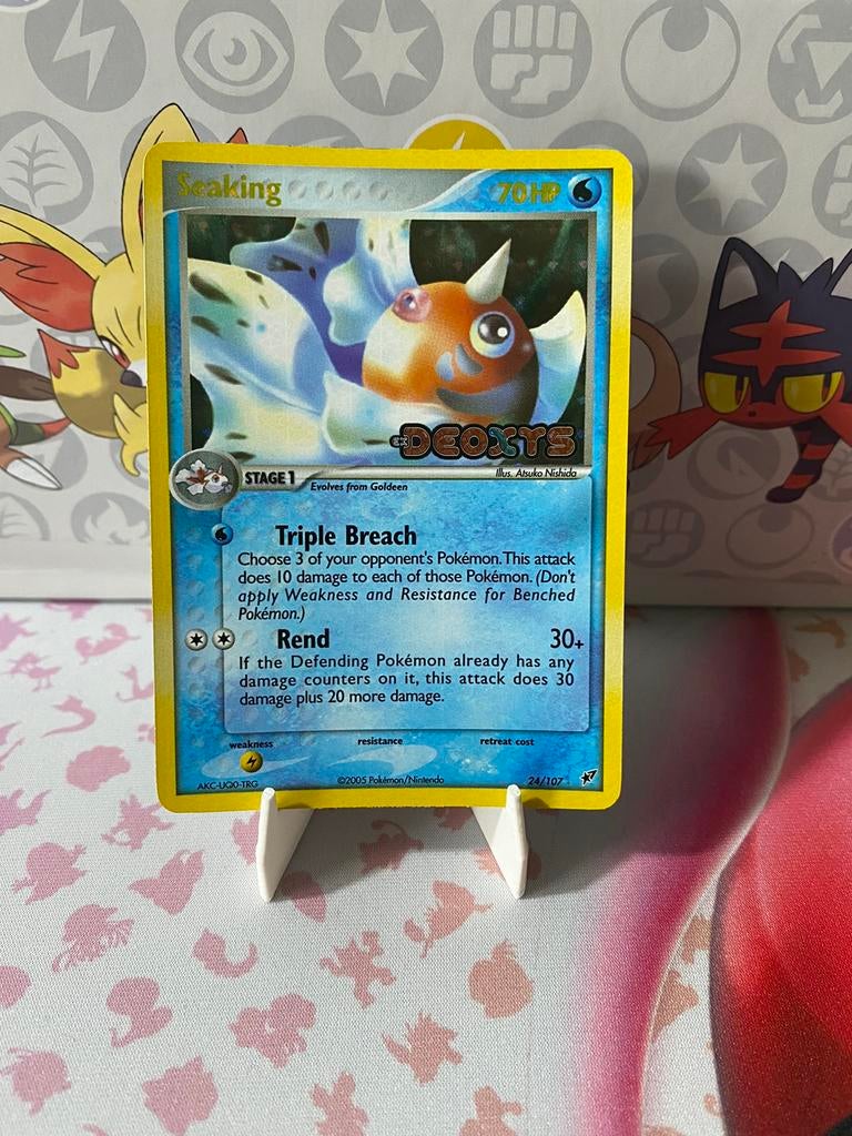 POKEMON SEAKING DX 24 REVERSE STAMPED NEAR MINT, Verzenden, Zo goed als nieuw