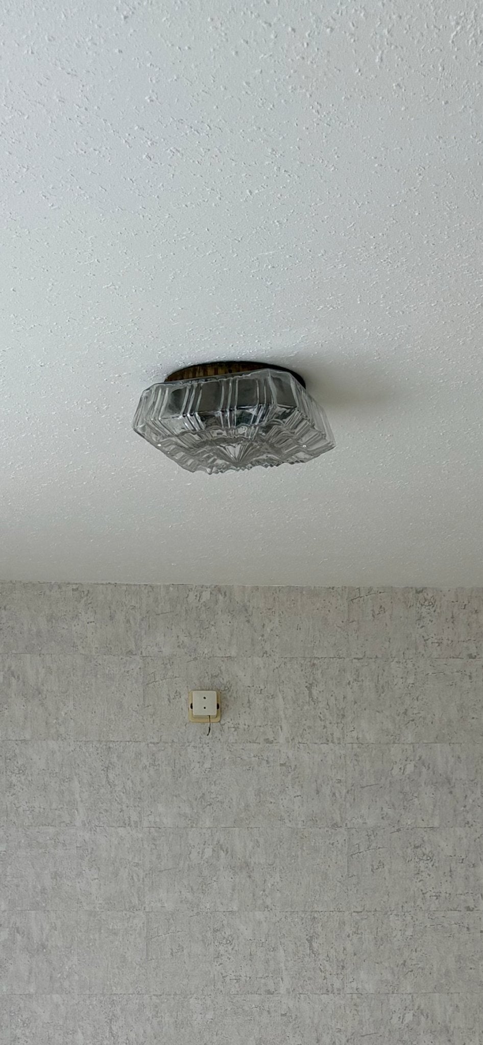 Plafondlamp van glas, Ophalen, Gebruikt, Glas