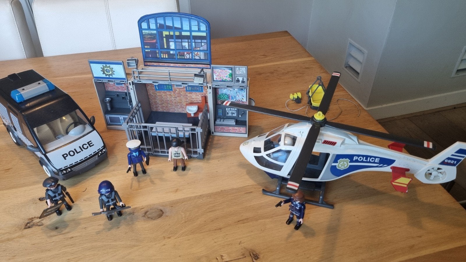 Playmobil mobiele eenheid helicopter politie, Ophalen of Verzenden, Gebruikt