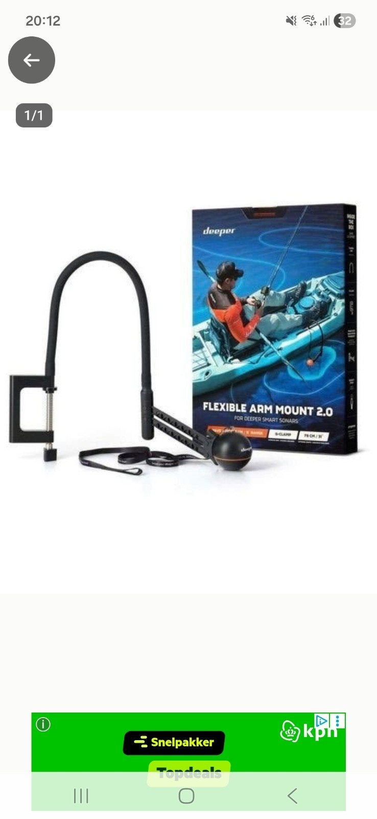 deeper mount arm, Watersport en Boten, Ophalen of Verzenden, Zo goed als nieuw, Overige typen