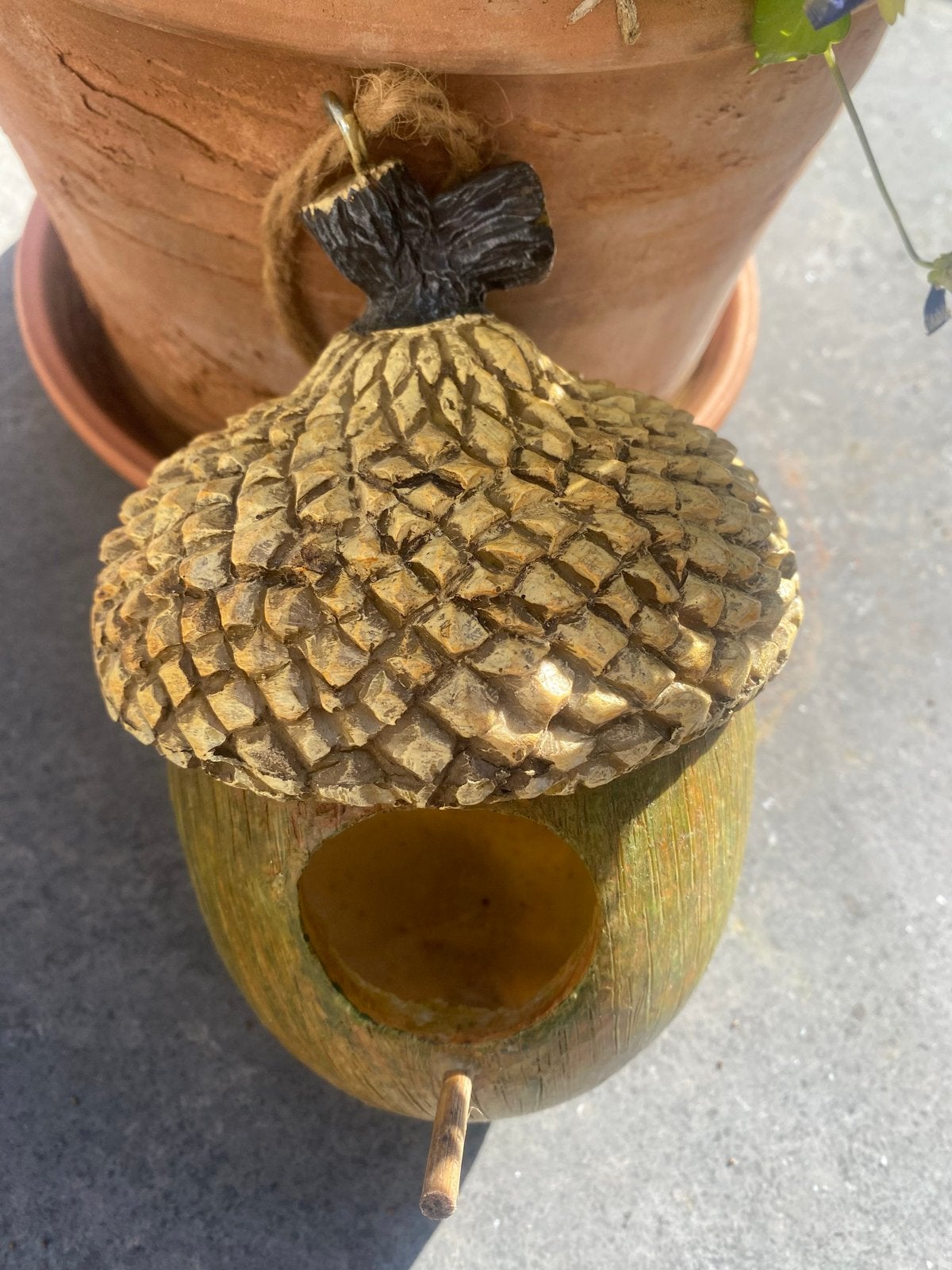 Uniek Eikel Vogelhuisje - Handgemaakt en Decoratief, Tuin en Terras, Ophalen of Verzenden, Nieuw