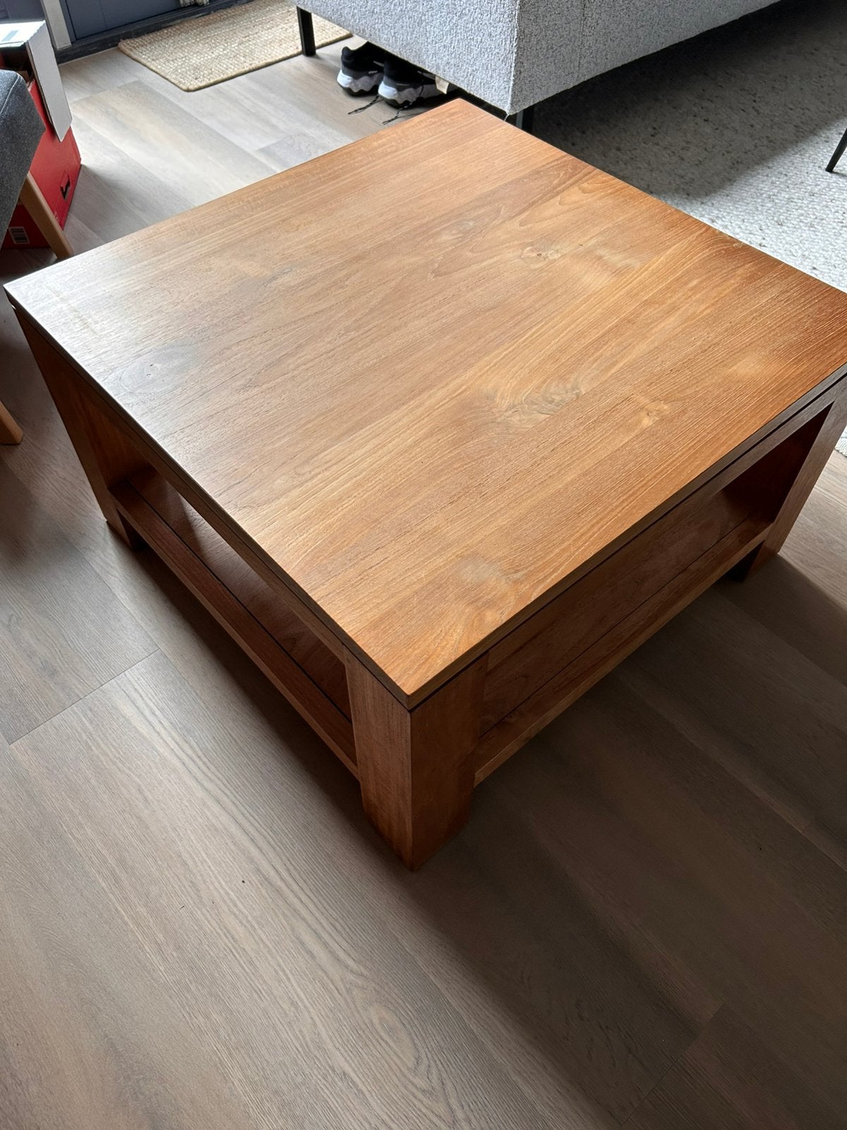 Salontafel hout, Ophalen, 50 tot 100 cm, Vierkant, 50 tot 100 cm