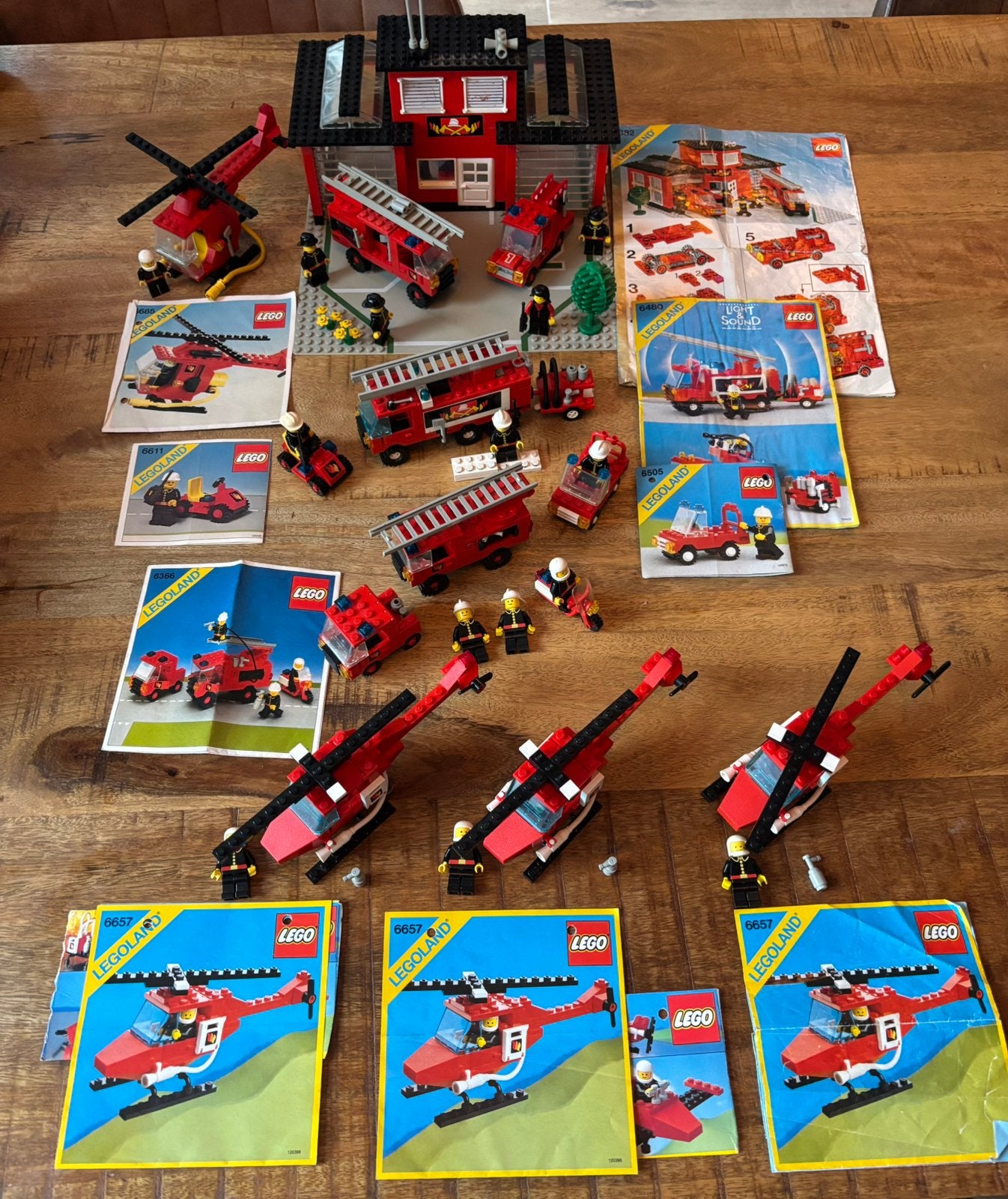 Partij lego brandweer sets a 9 stuks, Gebruikt, Compleet, Lego, Ophalen of Verzenden
