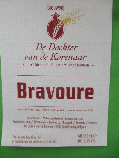 bieretiket Belgie 28-6 (B2 F26)dochter vd korenaar, Ophalen of Verzenden, Gebruikt, Overige typen, Overige merken
