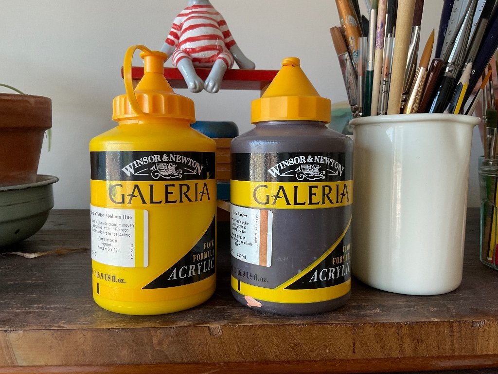 Winsor Newton acrylverf acrylic flow formula zgan 5,- p.s., Ophalen of Verzenden, Zo goed als nieuw, Acrylverf