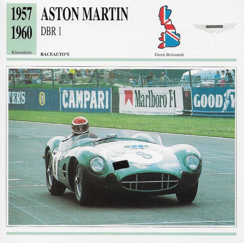 Ma813 autokaart aston martin dbr 1 ( 1957 - 1960), Ophalen of Verzenden, Zo goed als nieuw, Auto's