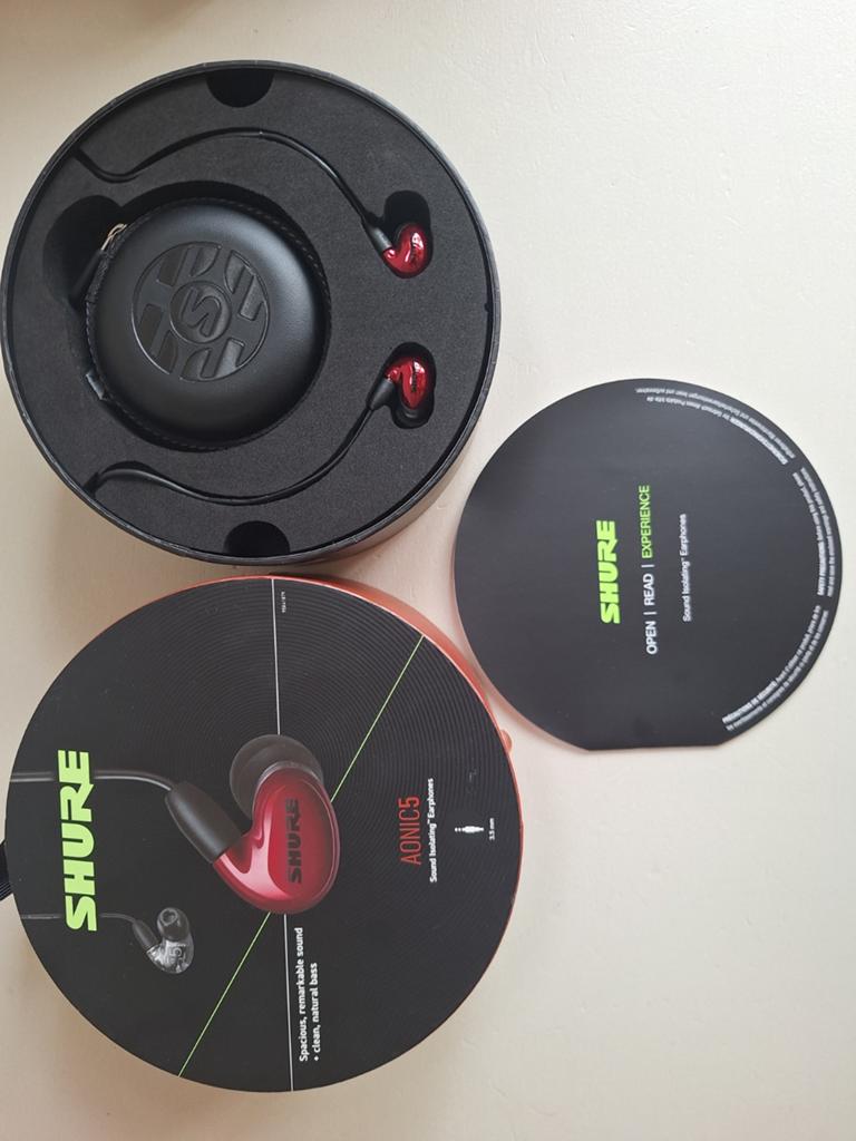 Shure AONIC 5 In-Ear Hoofdtelefoon - Rood, Ophalen of Verzenden, Zo goed als nieuw, Over oor (circumaural), Overige merken