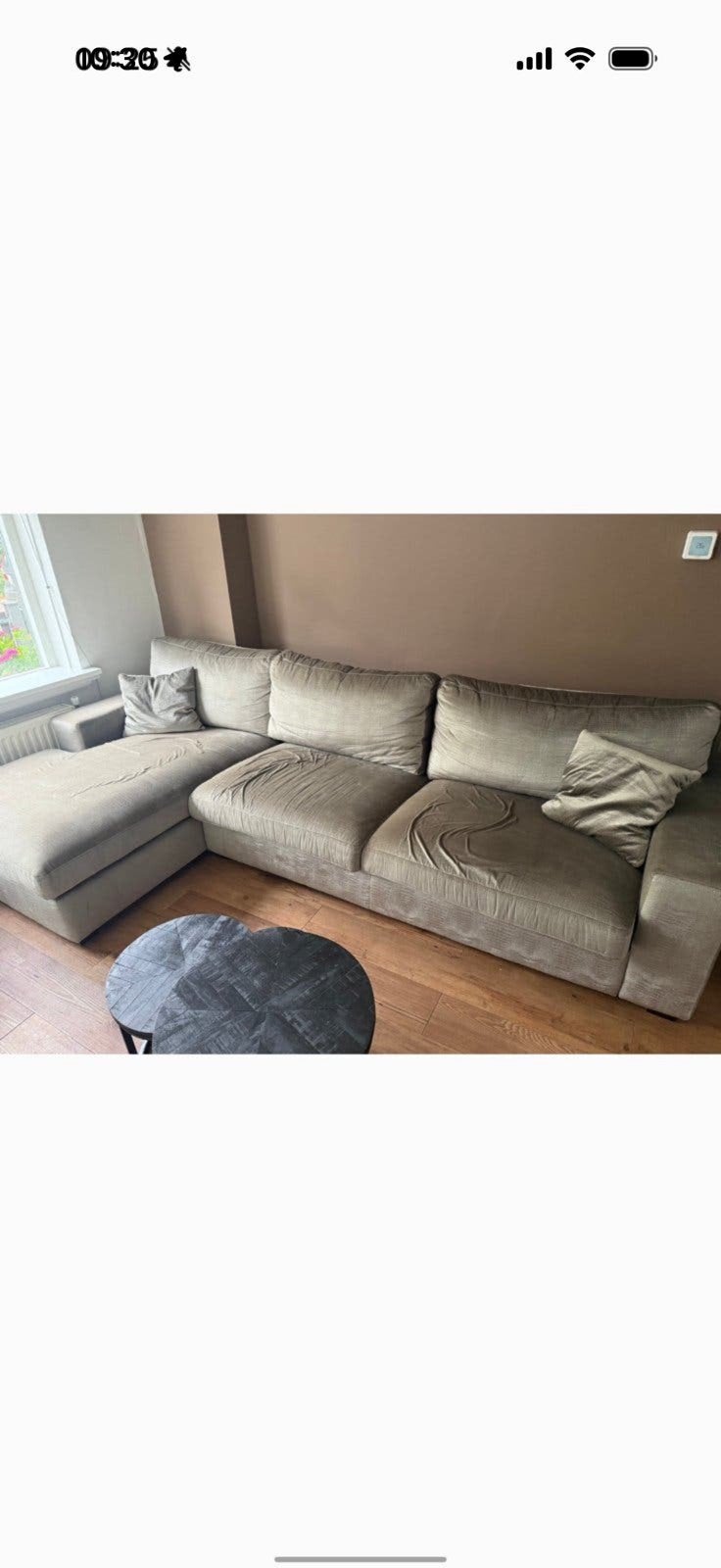 Bank met liggedeelte, Huis en Inrichting, Ophalen, Gebruikt, Stof