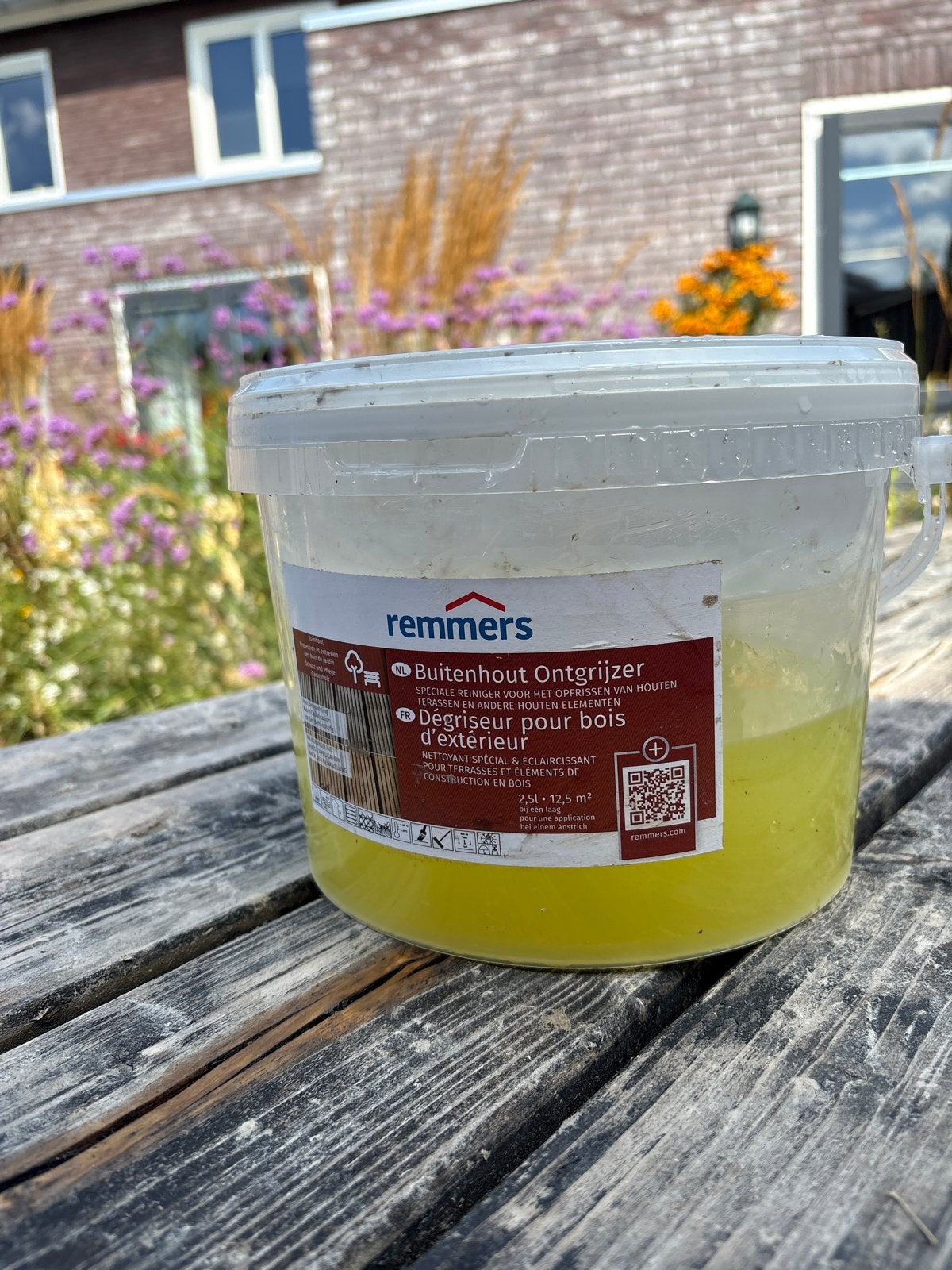 Remmers Buitenhout Ontgrijzer 2,5L ( is ong 0,5 L uit), Ophalen, Overige kleuren, Beits, Zo goed als nieuw