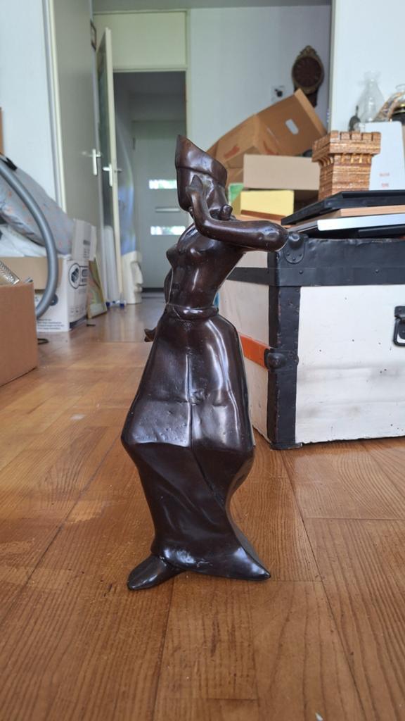 Indonesische danseres metalen sculptuur, Ophalen of Verzenden