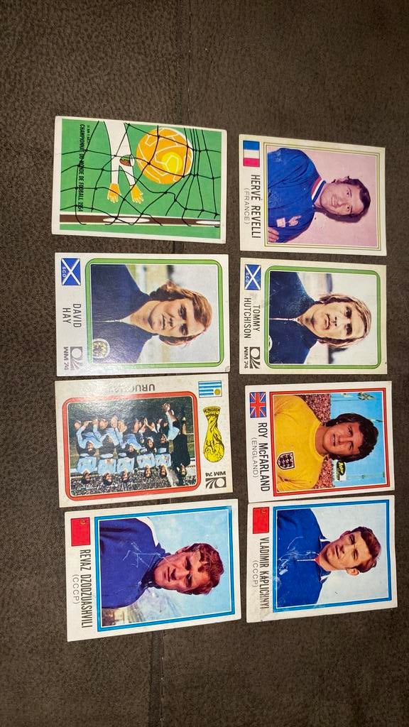 8 x panini wk 74 voetbalplaatjes, Verzamelen, Sportartikelen en Voetbal, Ophalen of Verzenden, Zo goed als nieuw, Buitenlandse clubs