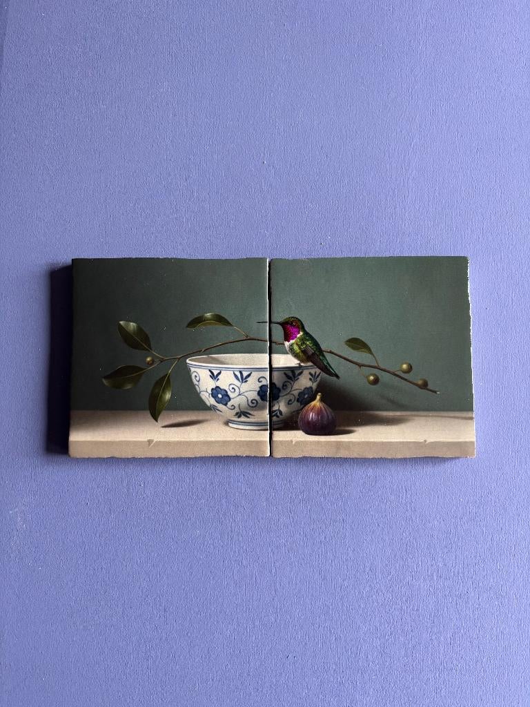 Decoratieve tegels Colibri & Vijg, Eigen ontwerp, Verzenden, Minikunstbieb, Norgerveste 16