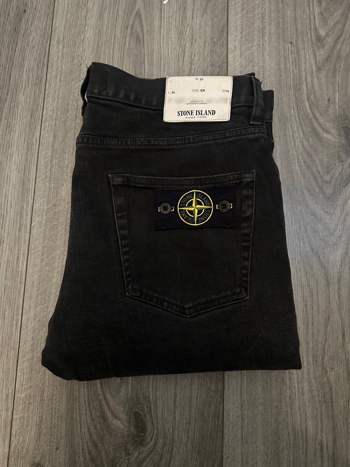 Stone Island Jeans Zwart W33 L34, Kleding | Heren, Ophalen of Verzenden, Zo goed als nieuw, Zwart, W33 - W34 (confectie 48/50)