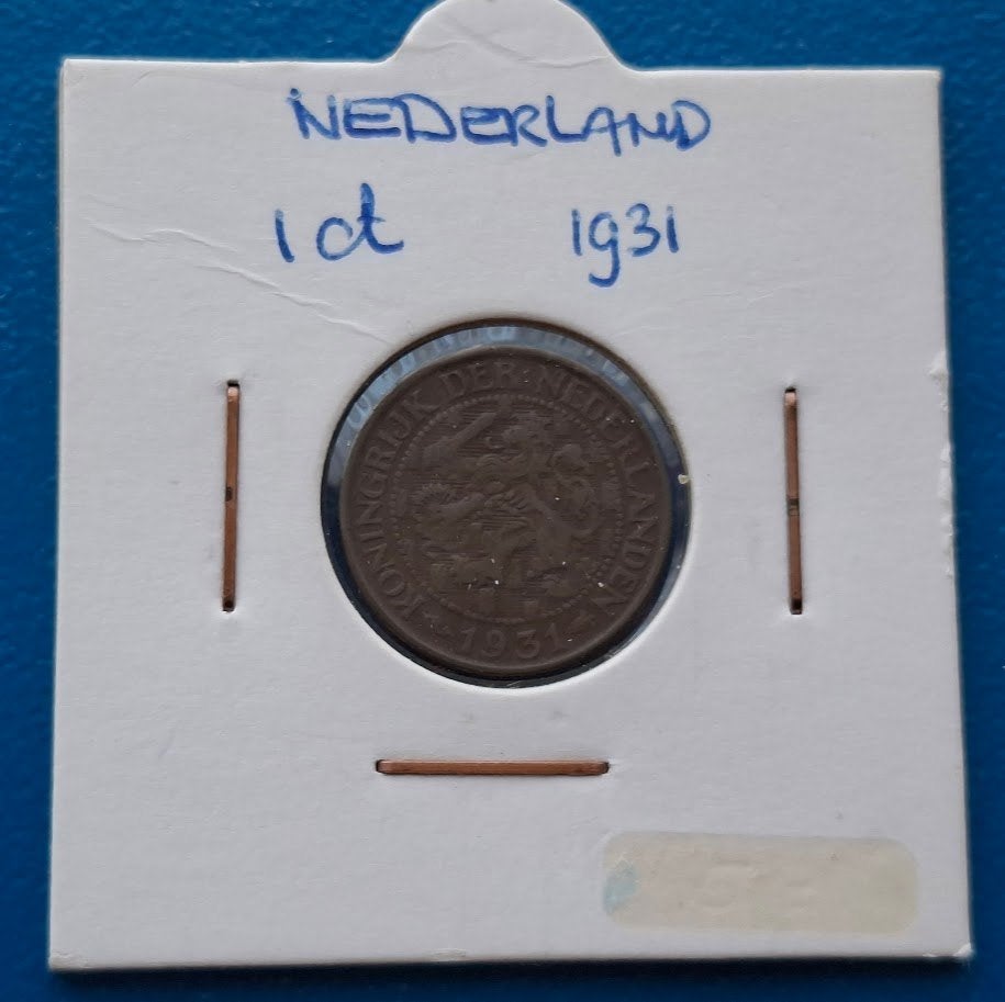 Nederland 1 cent 1931 - Wilhelmina*, Postzegels en Munten, Verzenden, Koningin Wilhelmina, 1 cent, Losse munt