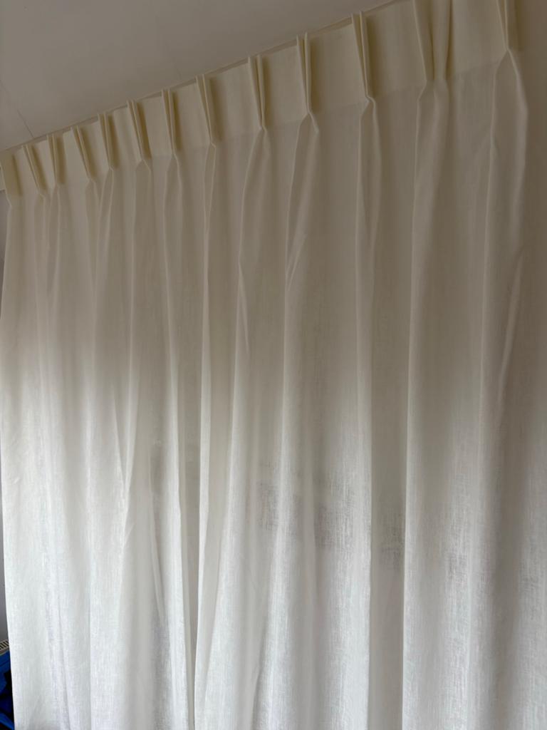 8154 wit inbetween vitrage gordijn 110x245cm, 100 tot 150 cm, 200 cm of meer, Wit, Nieuw