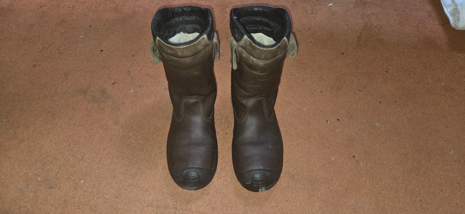 werk laarzen met voering, Ophalen, Bruin, Zo goed als nieuw, Werkschoenen