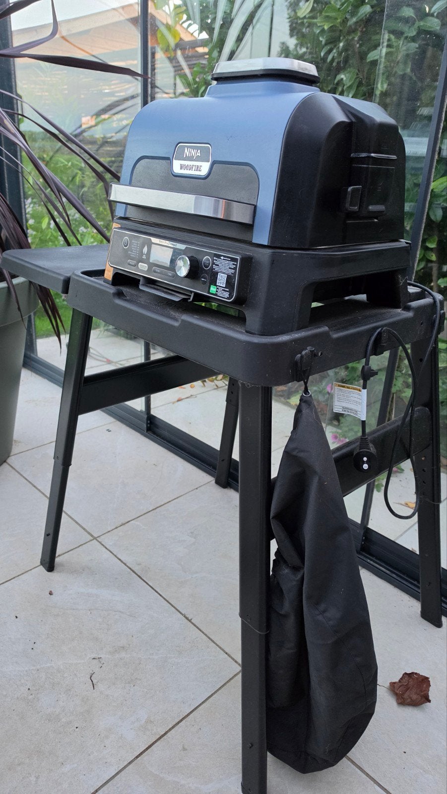 Ninja Woodfire Pro Connect XL met standaard en hoes, Ophalen of Verzenden, Zo goed als nieuw, Ninja