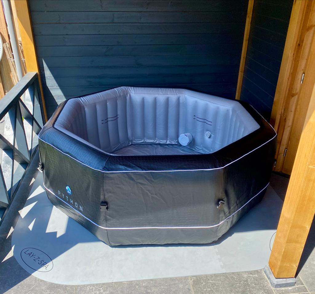 NetSpa Python Opblaasbare Octagonale Spa 5/6P, Tuin en Terras, Bubbelbaden en Hottubs, Ophalen, Gebruikt, Opblaasbaar
