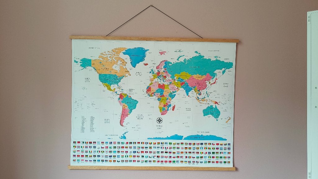 Wereldplaat kinderkamer, Ophalen, Overige merken, Overige kleuren, Zo goed als nieuw