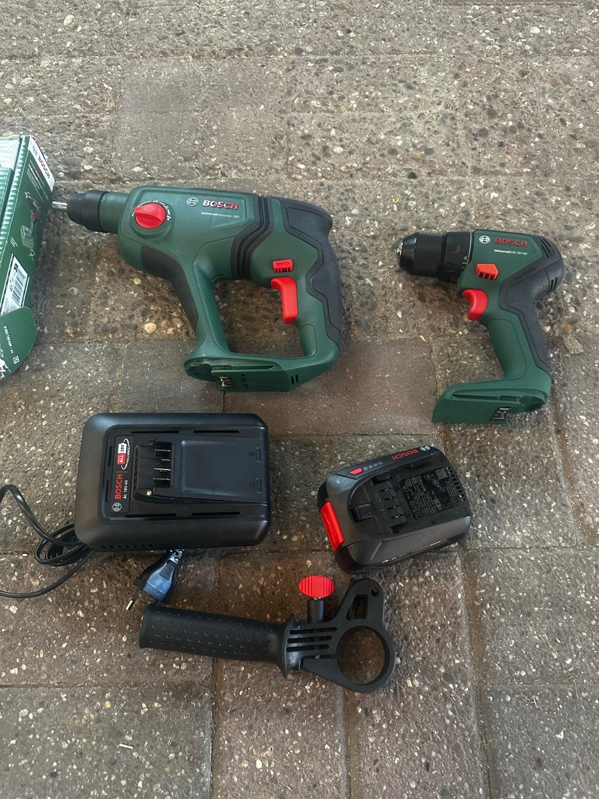Bosch Boorhamer en Schroefmachine Set met Accu en Lader, Doe-het-zelf en Verbouw, Ophalen of Verzenden, Minder dan 400 watt, Klopboormechanisme