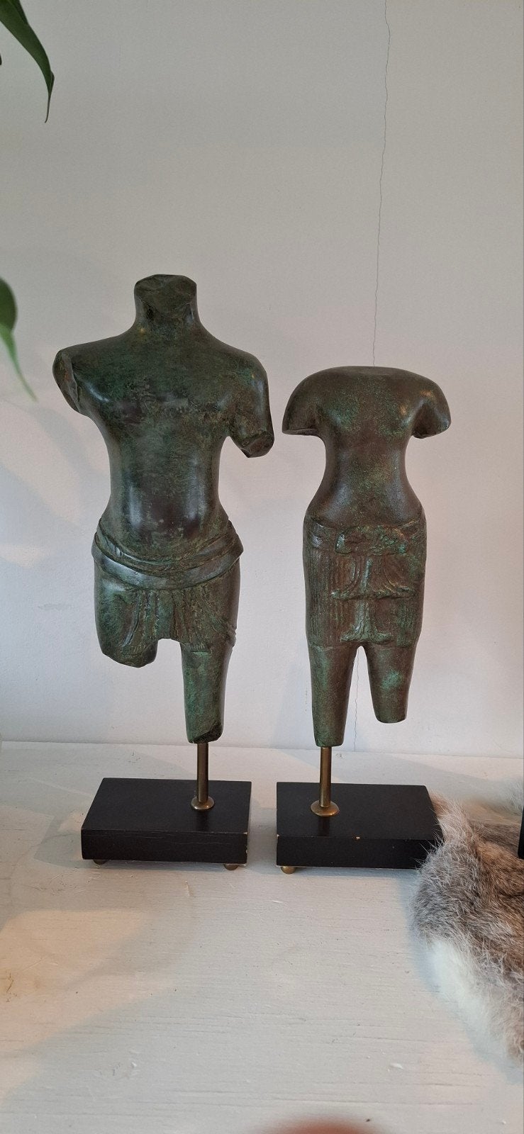 bronzen griekse torso's, Ophalen of Verzenden, 45 cm, Overige materialen, Set