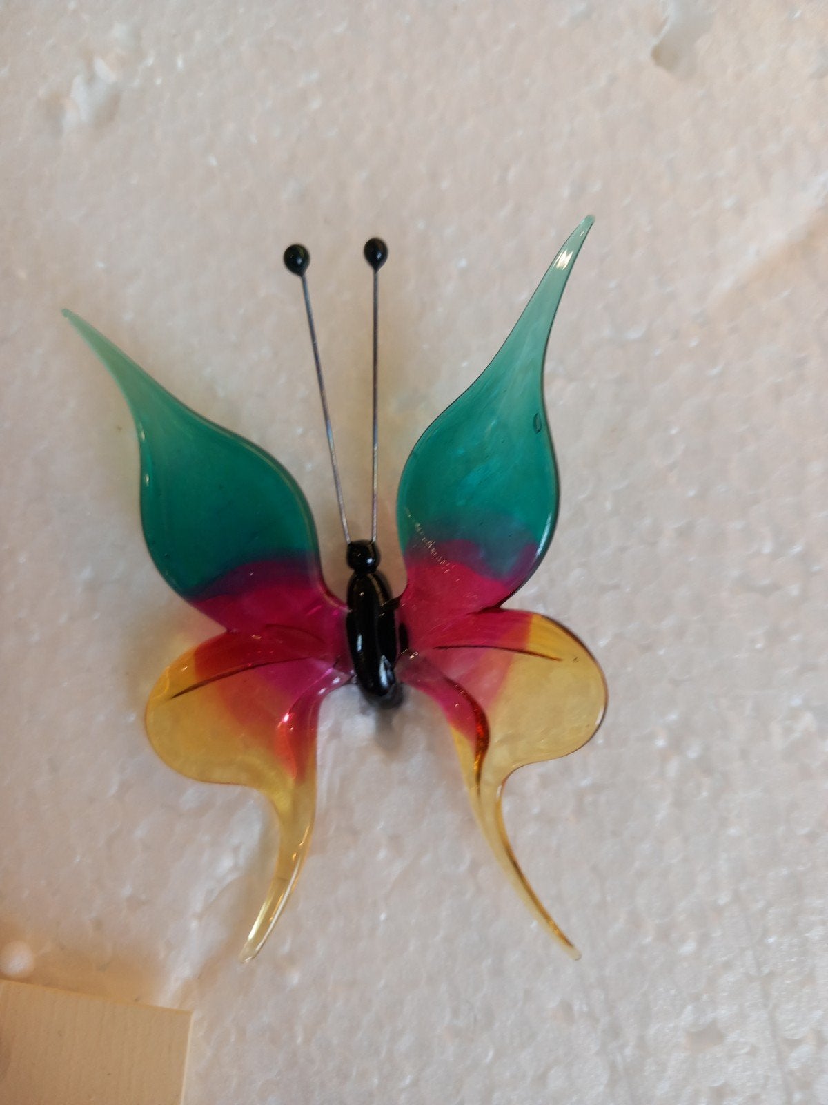 NIEUW! Mondgeblazen glazen vlinder, kleurrijk decoratief, Ophalen of Verzenden