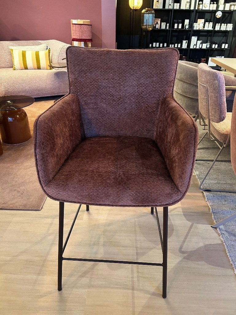 HE Design - barkruk Velia - Cinnamon, Ophalen, Met voetsteun, 60 tot 90 cm, Nieuw