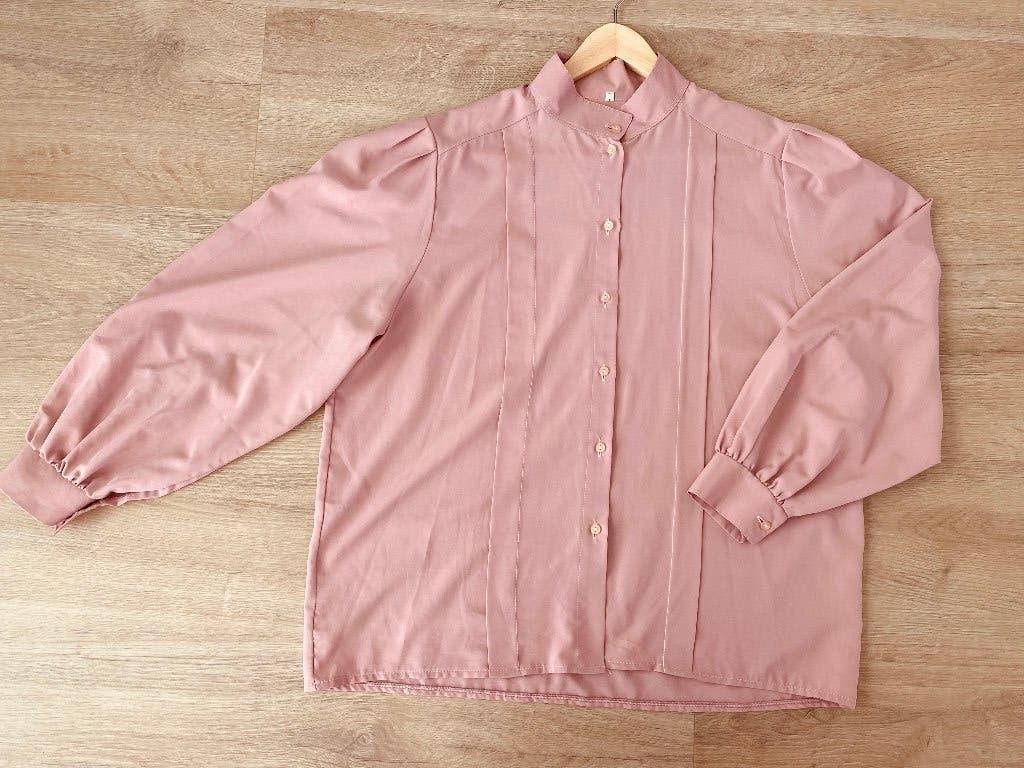 Vintage Blouse | oud roze | jaren 80 stijl | maat L, Kleding | Dames, Maat 42/44 (L), Ophalen of Verzenden, Roze, Onbekend