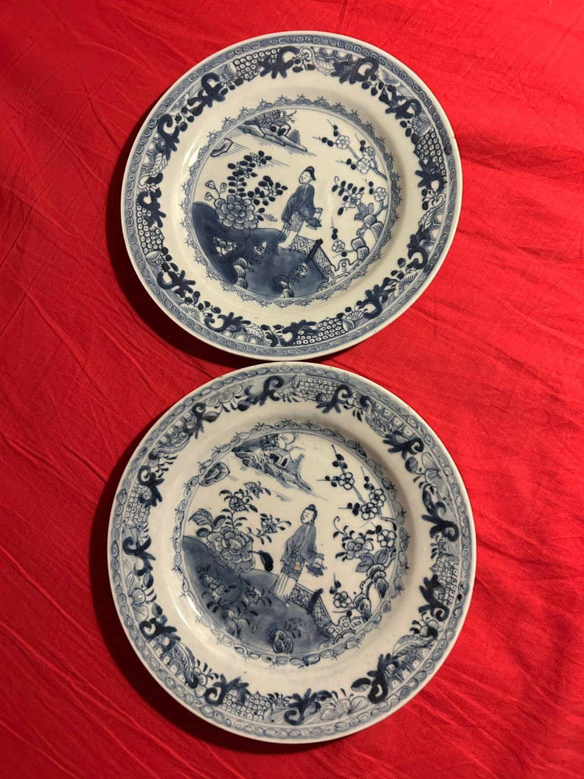 Stel Chinese borden - Qianlong 18e eeuw - 23 cm, Ophalen of Verzenden