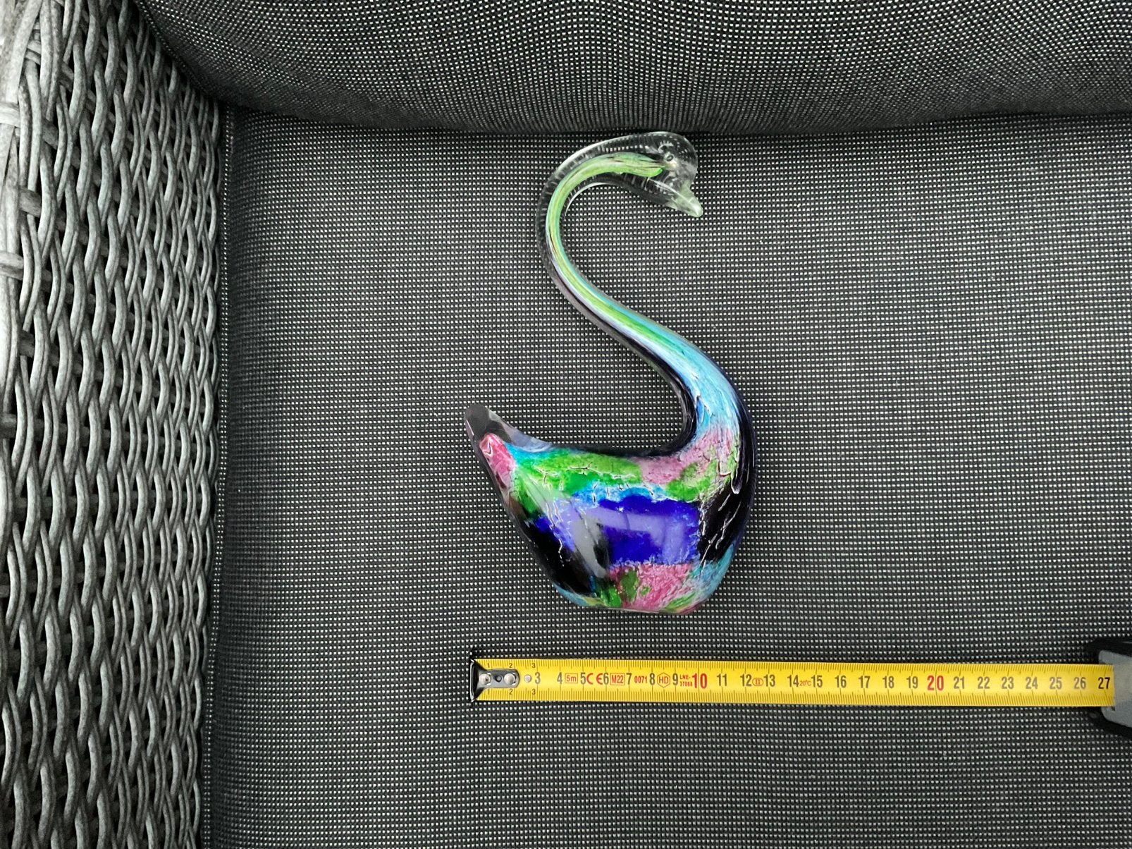 Nieuwe Murano glazen zwaan groen blauw,GEEN SCHADE, Antiek en Kunst, Antiek | Glas en Kristal, Ophalen
