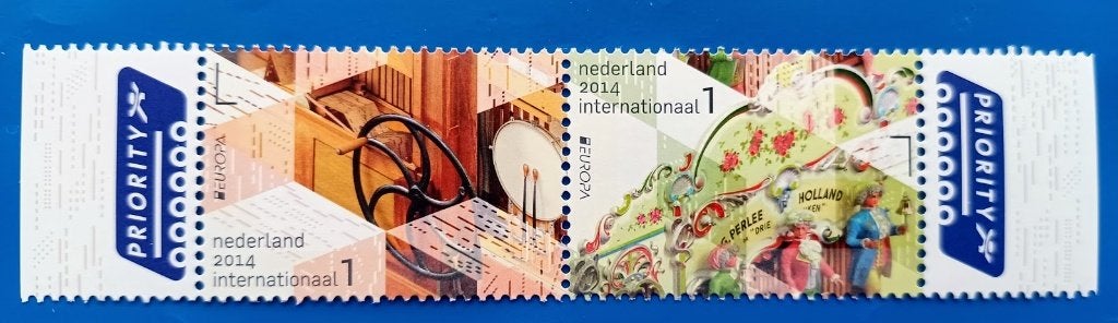 NVPH 3173-74 Europazegels Muziekinstrumenten 2014, Postzegels en Munten, Verzenden, Na 1940, Postfris