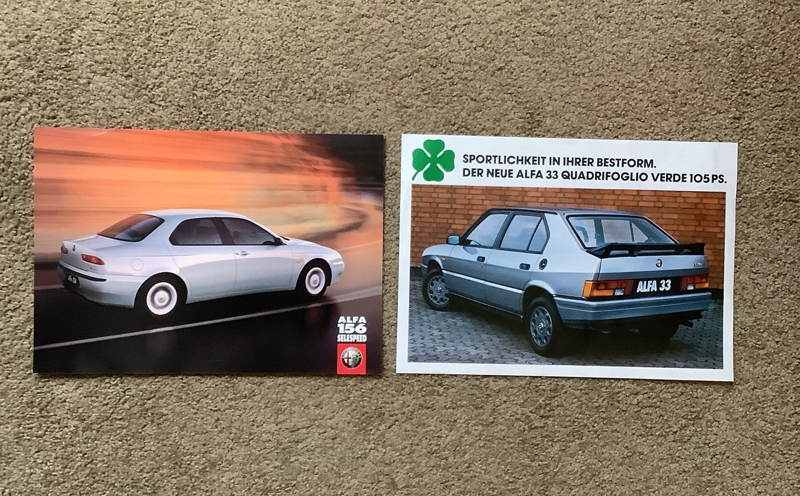 Alfa Romeo posters (A4-formaat), Ophalen of Verzenden, Zo goed als nieuw, Alfa Romeo