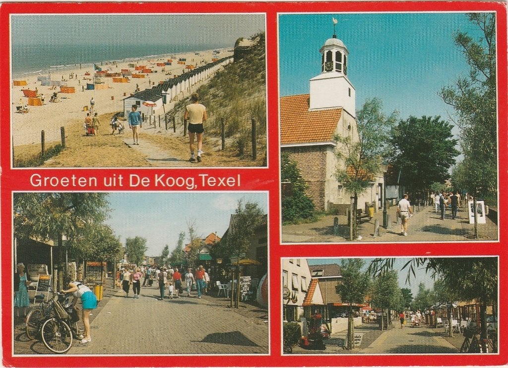 DE KOOG Strand Centrum Kerk Groeten, Verzenden, 1980 tot heden, Gelopen, Waddeneilanden
