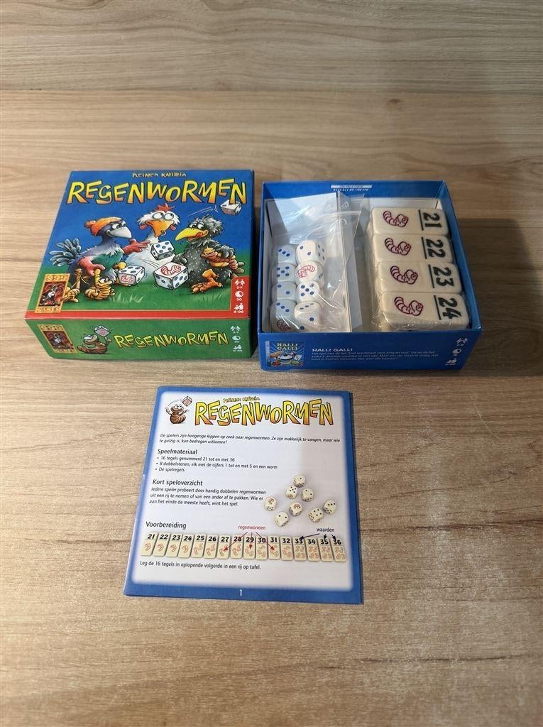 regenwormen - 999 games - s6573, Hobby en Vrije tijd, Gezelschapsspellen | Bordspellen, Verzenden, Zo goed als nieuw
