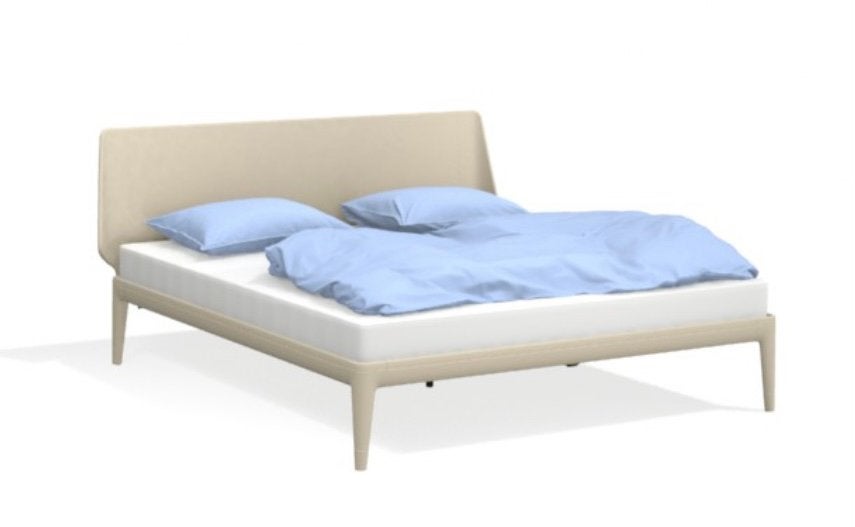 Auping Essential 180x200 Sand Beige Incl. hoofdbord etc., Huis en Inrichting, Verzenden, Beige, Tweepersoons, Zo goed als nieuw