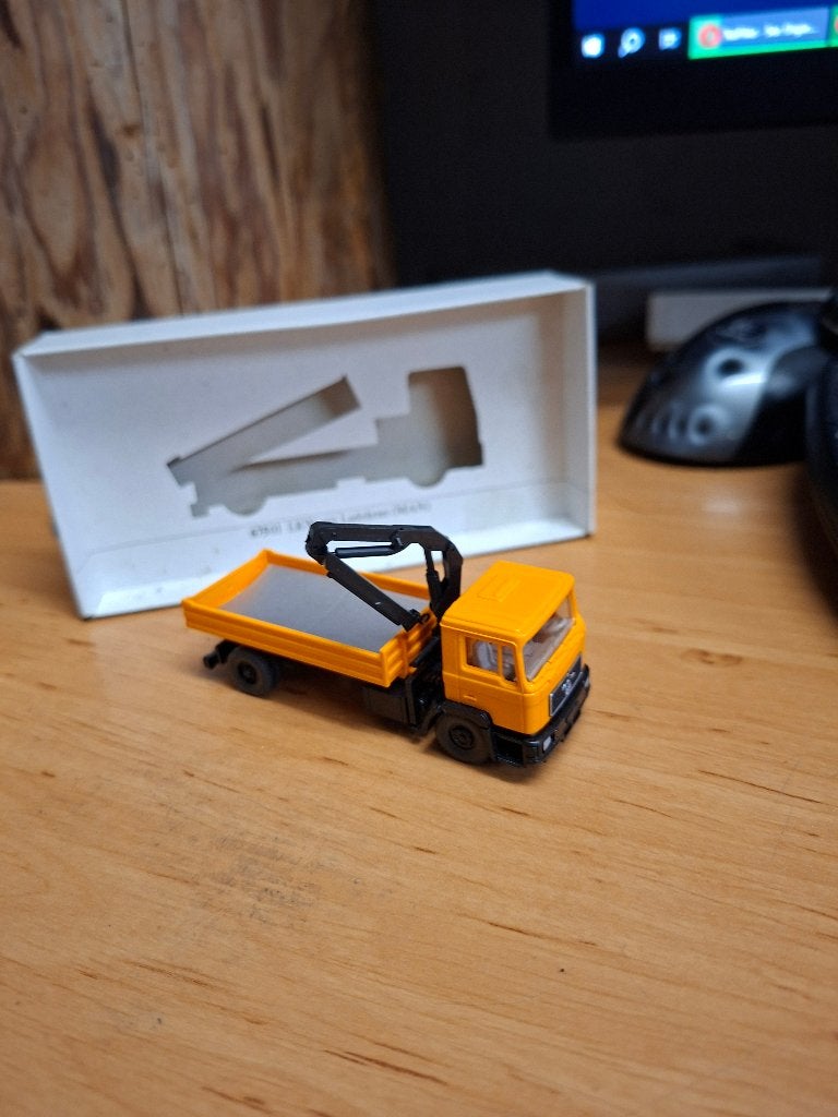 Wiking MAN  kipper met kraan, Ophalen of Verzenden, Bus of Vrachtwagen, Wiking