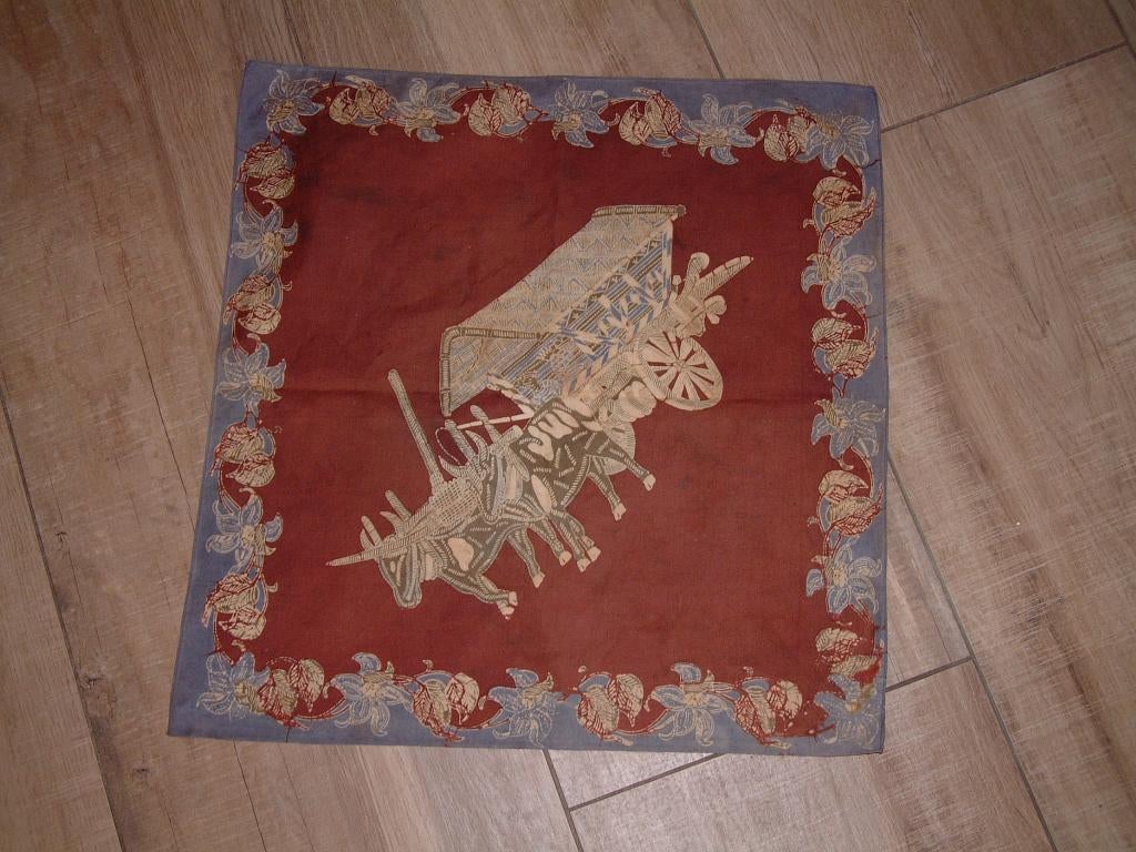 Nette oude batik doek Indonesie? ca 50 bij 50 cm, Ophalen of Verzenden, Gebruikt