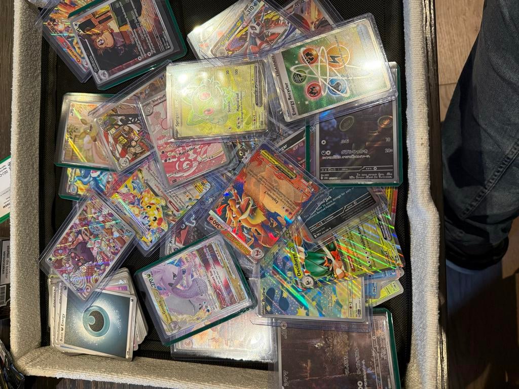 Pokémon kaarten, Ophalen of Verzenden, Gebruikt, Meerdere kaarten, Foil
