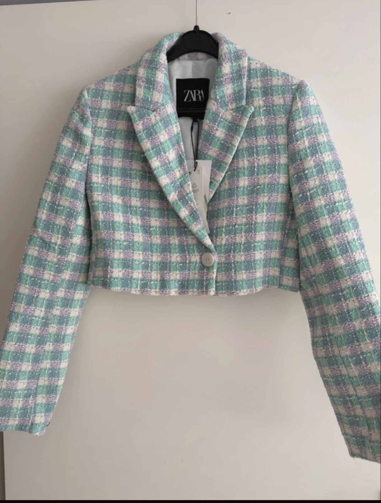 Zara Cropped Tweed Jasje - Nieuw met kaartjes, Ophalen of Verzenden, Nieuw, Maat 34 (XS) of kleiner, Groen