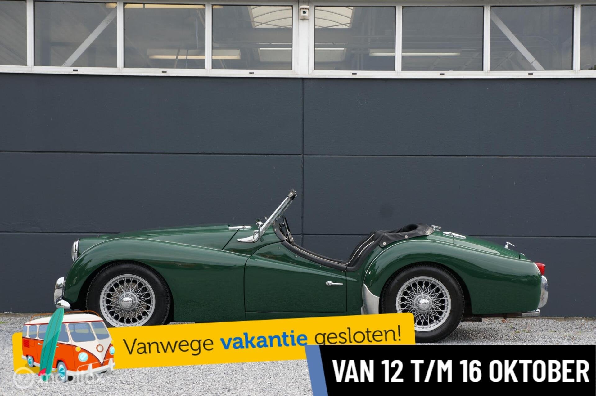 Triumph TR3B 2.2 Soft & Hardtop Zeer mooie staat Zeldzaam!, Auto's, Achterwielaandrijving, Zwart, Triumph, Leder