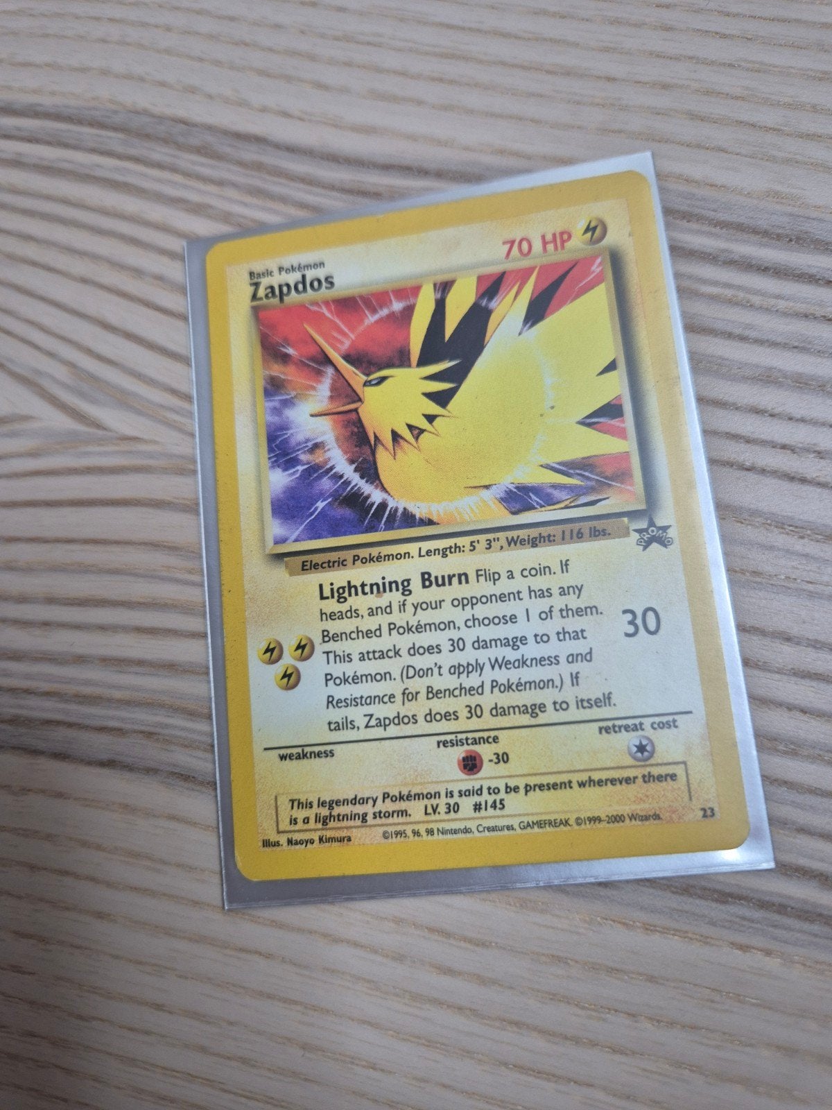 Zapdos WOTC promo, Hobby en Vrije tijd, Ophalen of Verzenden, Gebruikt, Losse kaart