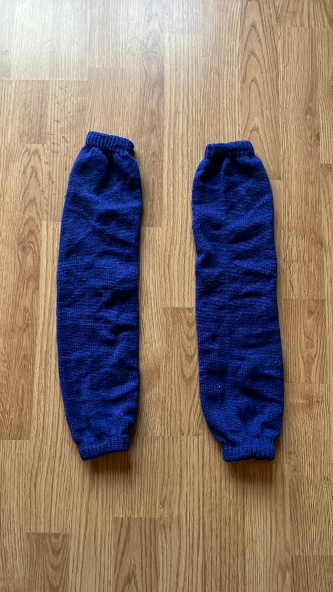 Blauwe beenwarmers, Ophalen of Verzenden, Zo goed als nieuw, Accessoires