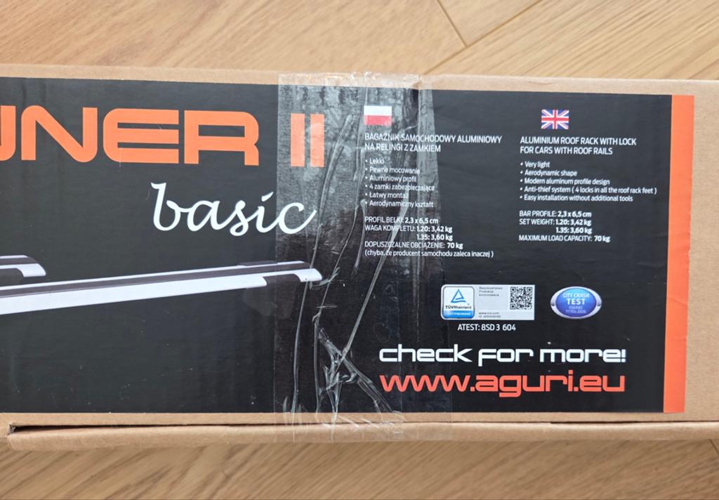 Aguri dakdragers Runner 2 (II) gesloten dakrails, Auto diversen, Dakdragers, Ophalen